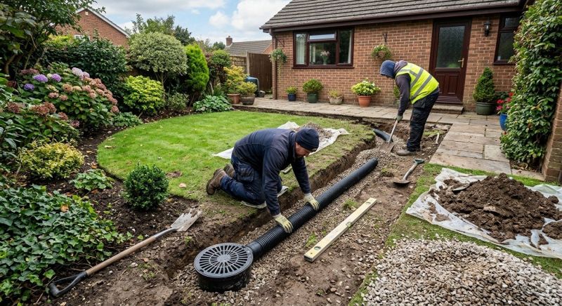 Hillside Drainage Installation in Birmingham, AL